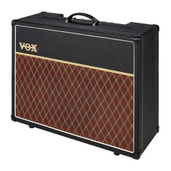 Vox AC30S1 Bedienungsanleitung