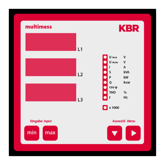 KBR multimess 1F144-0-LED-NC-US0E Bedienungsanleitung