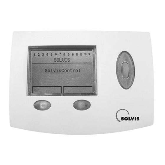 Solvis SolvisMax Solo Ergänzung Zur Bedienungsanleitung