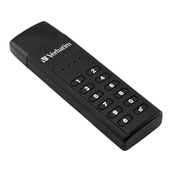 VERBATIM KEYPAD SECURE USB DRIVE BENUTZERHANDBUCH PdfHerunterladen