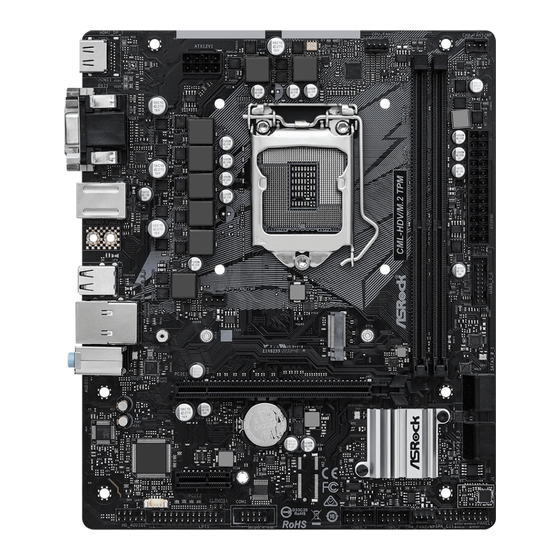 ASROCK CML-HDV/M.2 TPM R2.0 Bedienungsanleitung