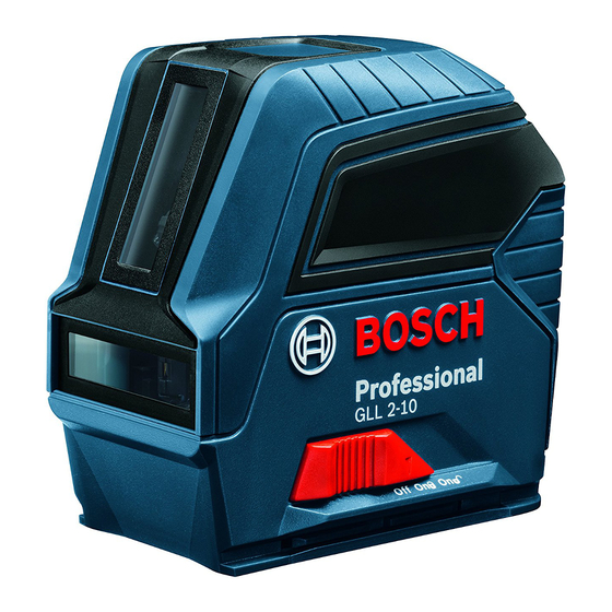 Bosch GLL 2-10 Professional Handbücher