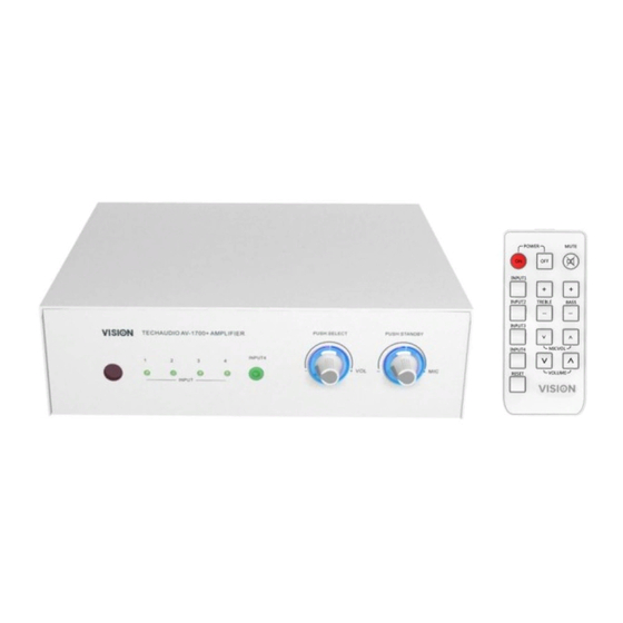 Vision AV-1700+ Bedienungsanleitung