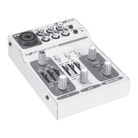 LD Systems LDLAX3USB Bedienungsanleitung