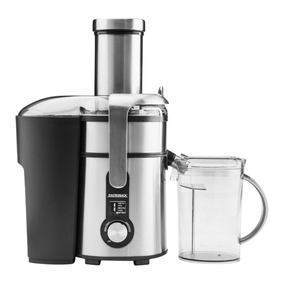 Gastroback Design Multi Juicer Digital Pro Bedienungsanleitung