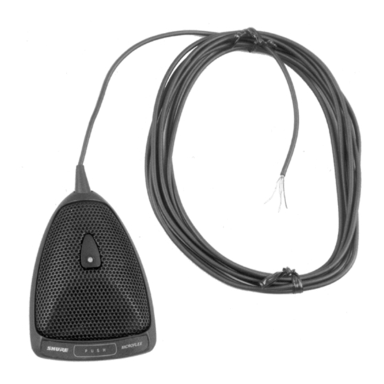 Shure Microflex MX300-Serie Bedienungsanleitung