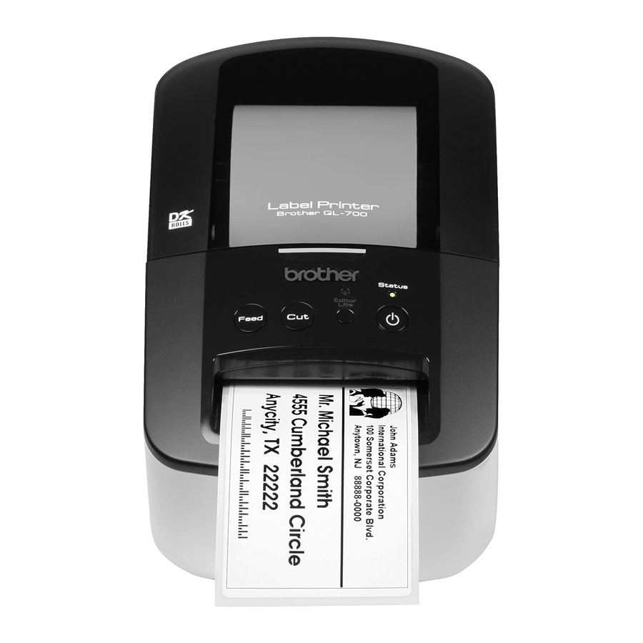 Brother QL-700 Installationsanleitung