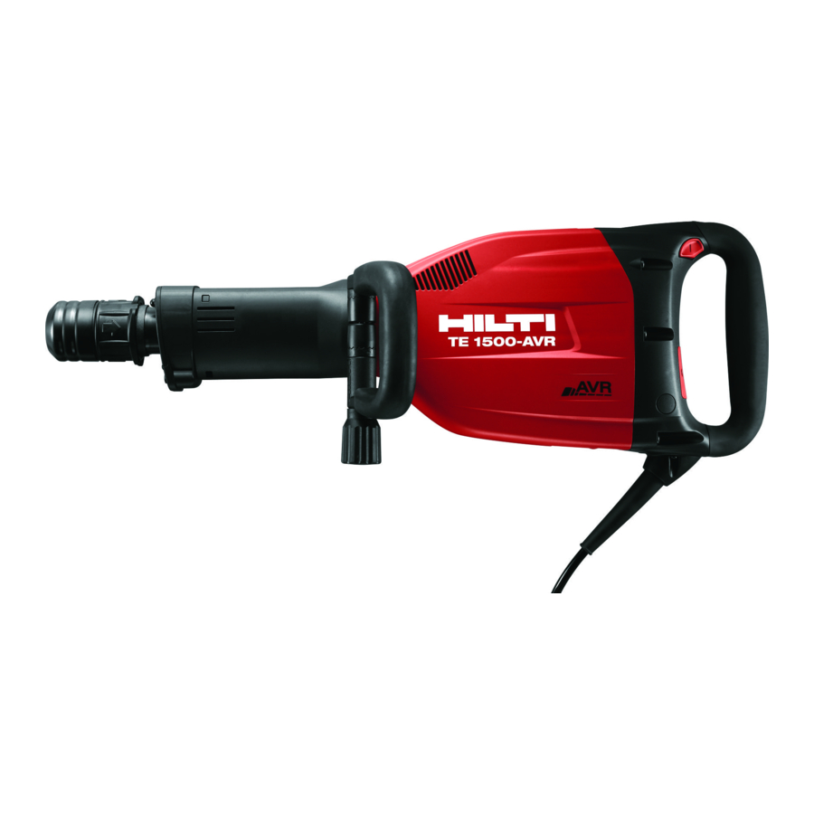 Hilti TE 1500-AVR Bedienungsanleitung