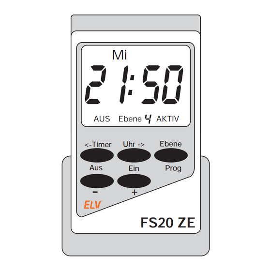 elv FS20 ZE Bedienungsanleitung