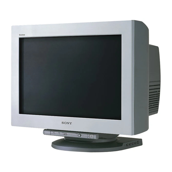 Sony Trinitron GDM-FW900 Bedienungsanleitung