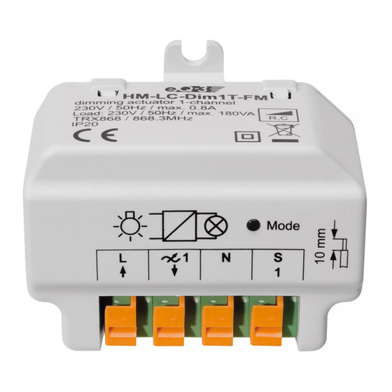HomeMatic HM-LC-Dim1T-FM Installations- Und Bedienungsanleitung