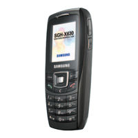 Samsung SGH-X630 Bedienungsanleitung