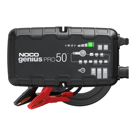 NOCO Genius GENIUSPRO50 Benutzerhinweise Und Garantie