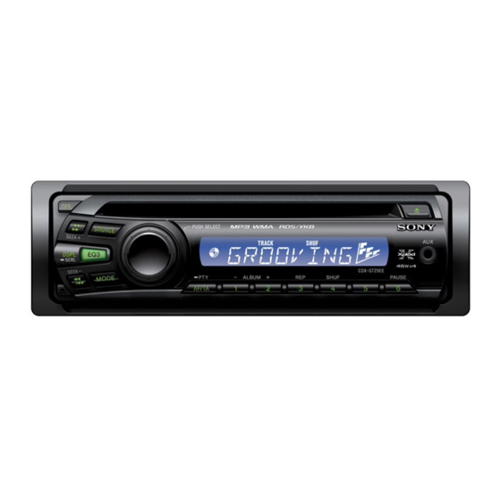 Sony CDX-GT29 Bedienungsanleitung