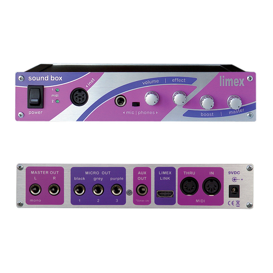 Limex sound box Bedienungsanleitung