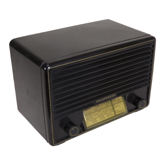 Telefunken Zwergsuper 143 GW Bedienungsanleitung