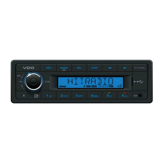 VDO TR712UB-BU Bedienungsanleitung