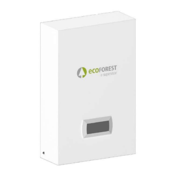 ECOFOREST e-SUPERVISOR Benutzerhandbuch