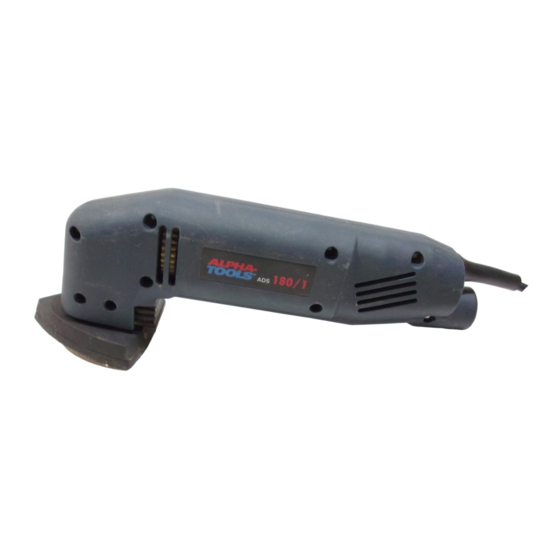 Alpha tools ADS 180/1 Bedienungsanleitung