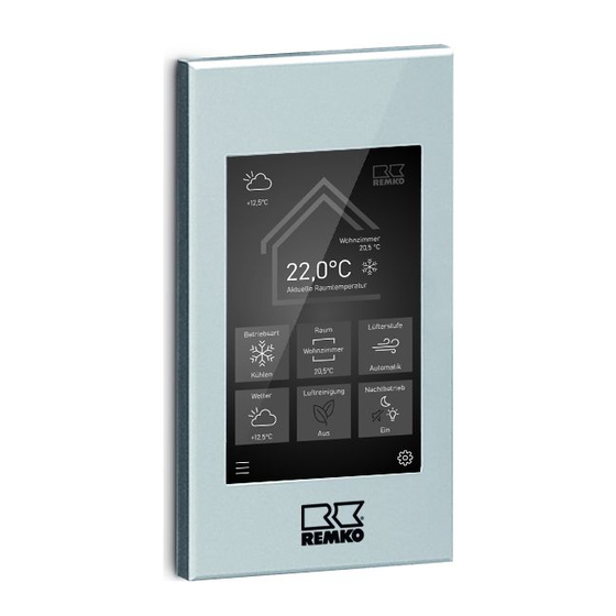 REMKO Smart-Control Touch Bedienungs- Und Installationsanleitung
