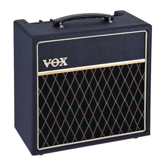 Vox Pathfinder 15R Operating Instructions