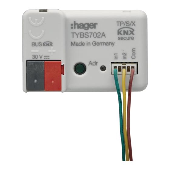 hager TYBS702A Bedienungsanleitung