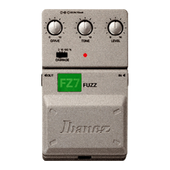 Ibanez Tone-Lok FZ7 Fuzz Bedienungsanleitung