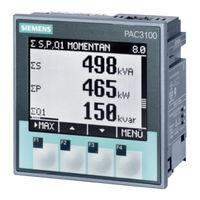 Siemens SENTRON 7KM PAC3100 Handbuch