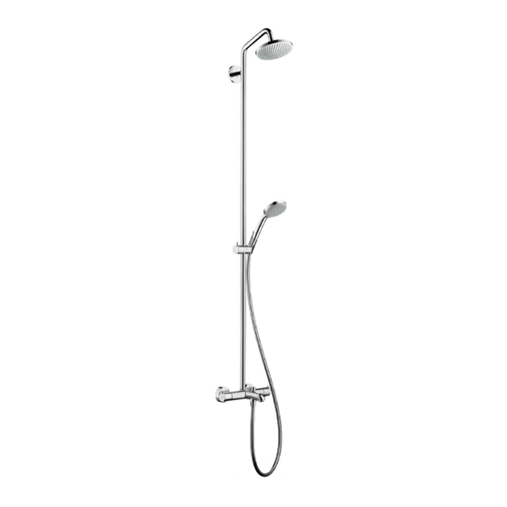HANSGROHE Croma Showerpipe 27143000 Gebrauchsanleitung, Montageanleitung