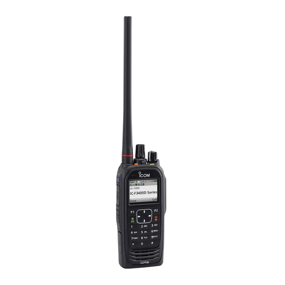 Icom IC-F3400D Serie Bedienungsanleitung