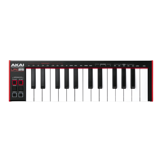 Akai LPK25 Schnellstartanleitung