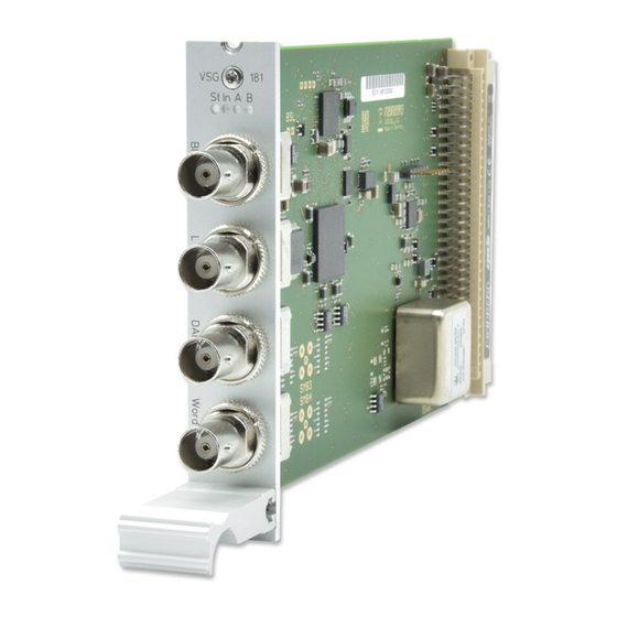 Meinberg IMS-VSG181 Installations-Handbuch
