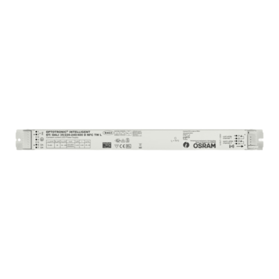 OSRAM OPTOTRONIC OTi DALI 35/220-240/400 D NFC TW L Installations- Und Betriebshinweise