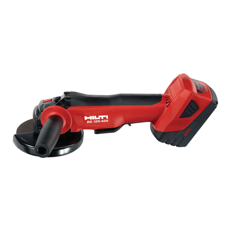 Hilti AG 125-A22 Bedienungsanleitung