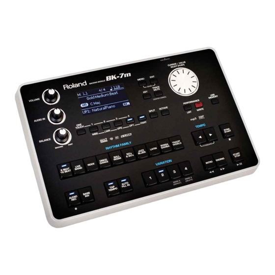 Roland BK7-M EDITOR Benutzerhandbuch