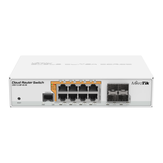 MikroTik CRS112-8P-4S-IN Kurzanleitung