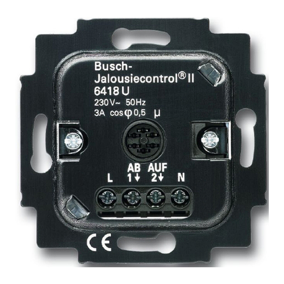 Busch-Jaeger Jalousiecontrol II Betriebsanleitung