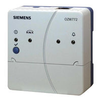 Siemens OZW772.01 Installationsanleitung