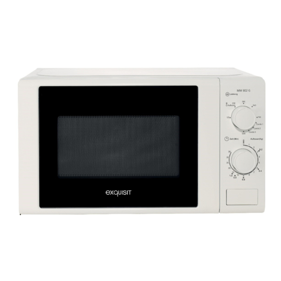 exquisit MW 802 G si Gebrauchs- Und Montageanweisung