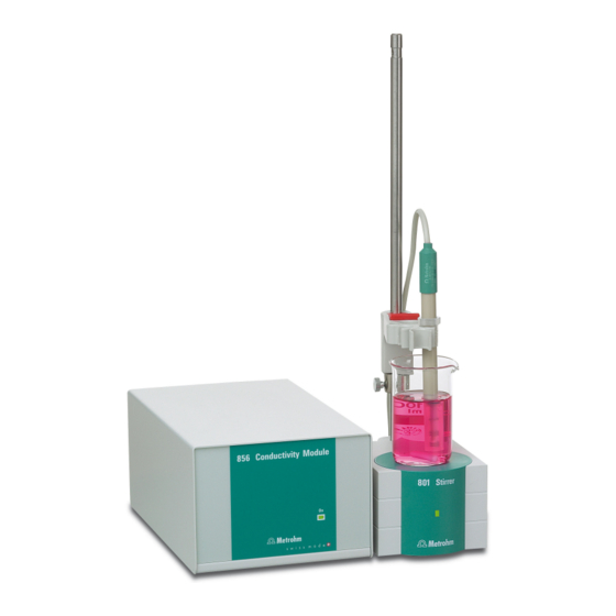 Metrohm 856 Conductivity Module Handbuch