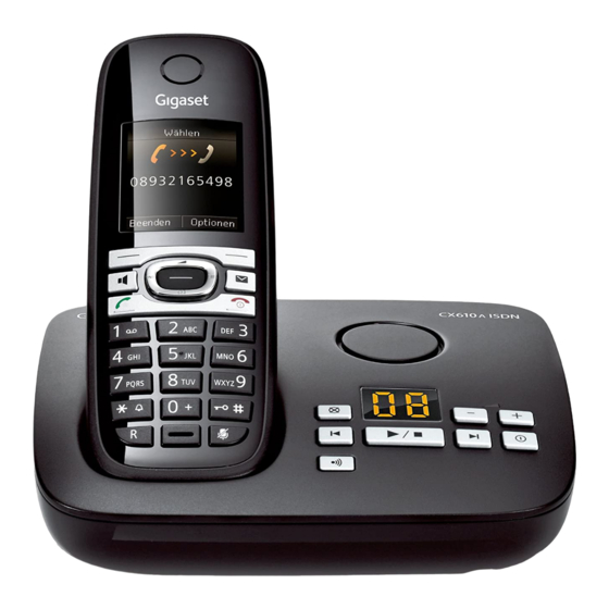 Gigaset CX610A ISDN Bedienungsanleitung