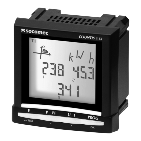 socomec COUNTIS E50 Bedienungsanleitung
