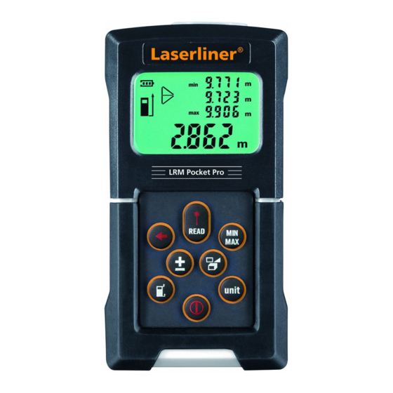 LaserLiner LaserRangeMaster Pocket Pro Bedienungsanleitung