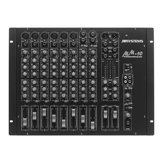 JB Systems MM-10 Mixer Bedienungsanleitung