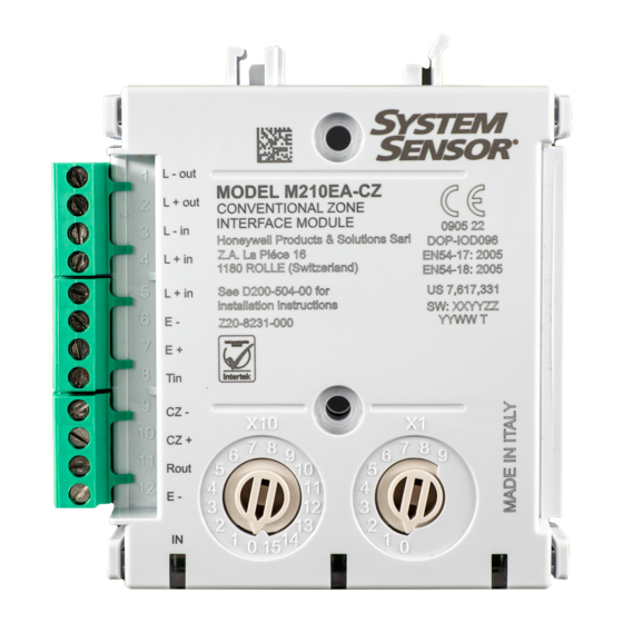 System Sensor M210EA-CZR Installationsanleitung