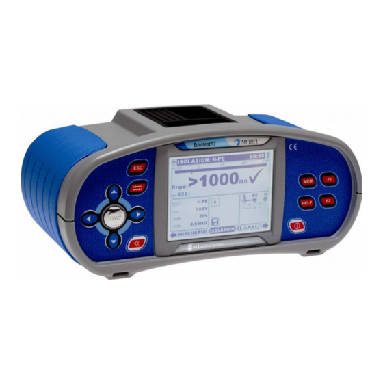 METREL EurotestAT MI 3101 Bedienungsanleitungen
