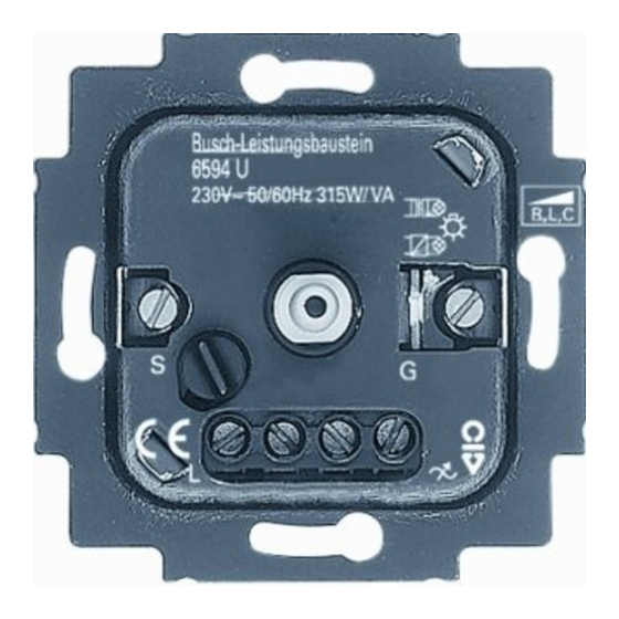Busch-Jaeger Busch-Universal 6593U Betriebsanleitung