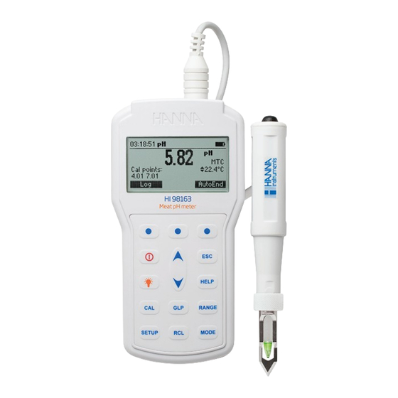 Hanna Instruments HI98163 Bedienungsanleitung