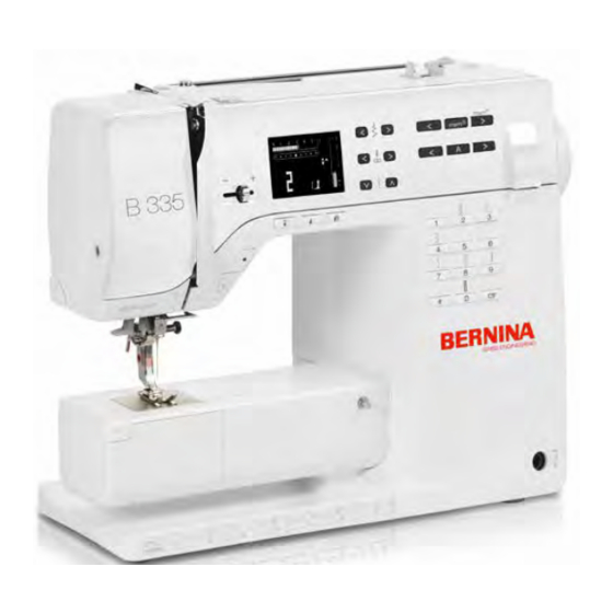 Bernina 335 Gebrauchsanweisung