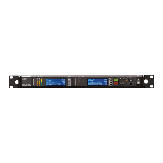 Shure AXIENT AXT400 Bedienungsanleitung